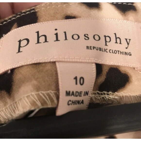 Philosophy animal print skirt sz10 no flaws or defects gold back zipper professi - Picture 9 of 9